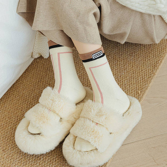 2024 NEW SIMPLE LINES WARM SOCKS_CWMS0665