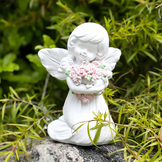 Vintage Angel Girl Resin Figurine Decor_CWAJE5296
