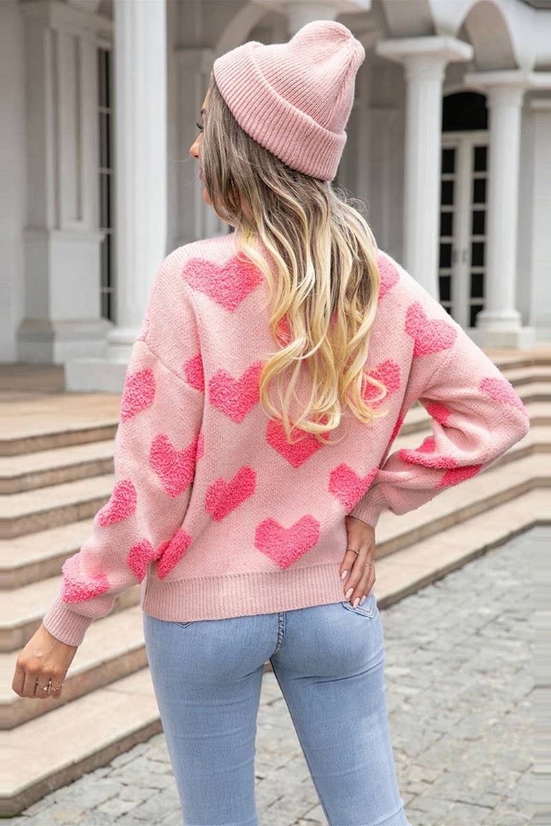 WOMEN ROUND NECK LONG SLEEVE LOVELY SWEATER_CWOSWL1447