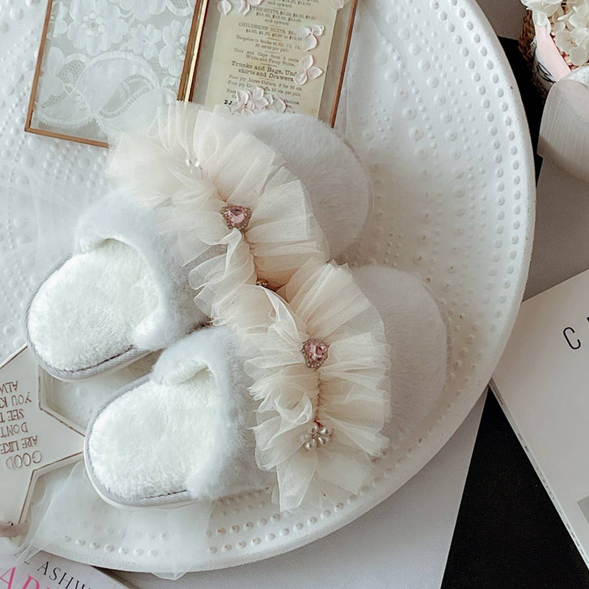 CUTE PRINCESS HOME COTTON SLIPPERS FOR WOMEN