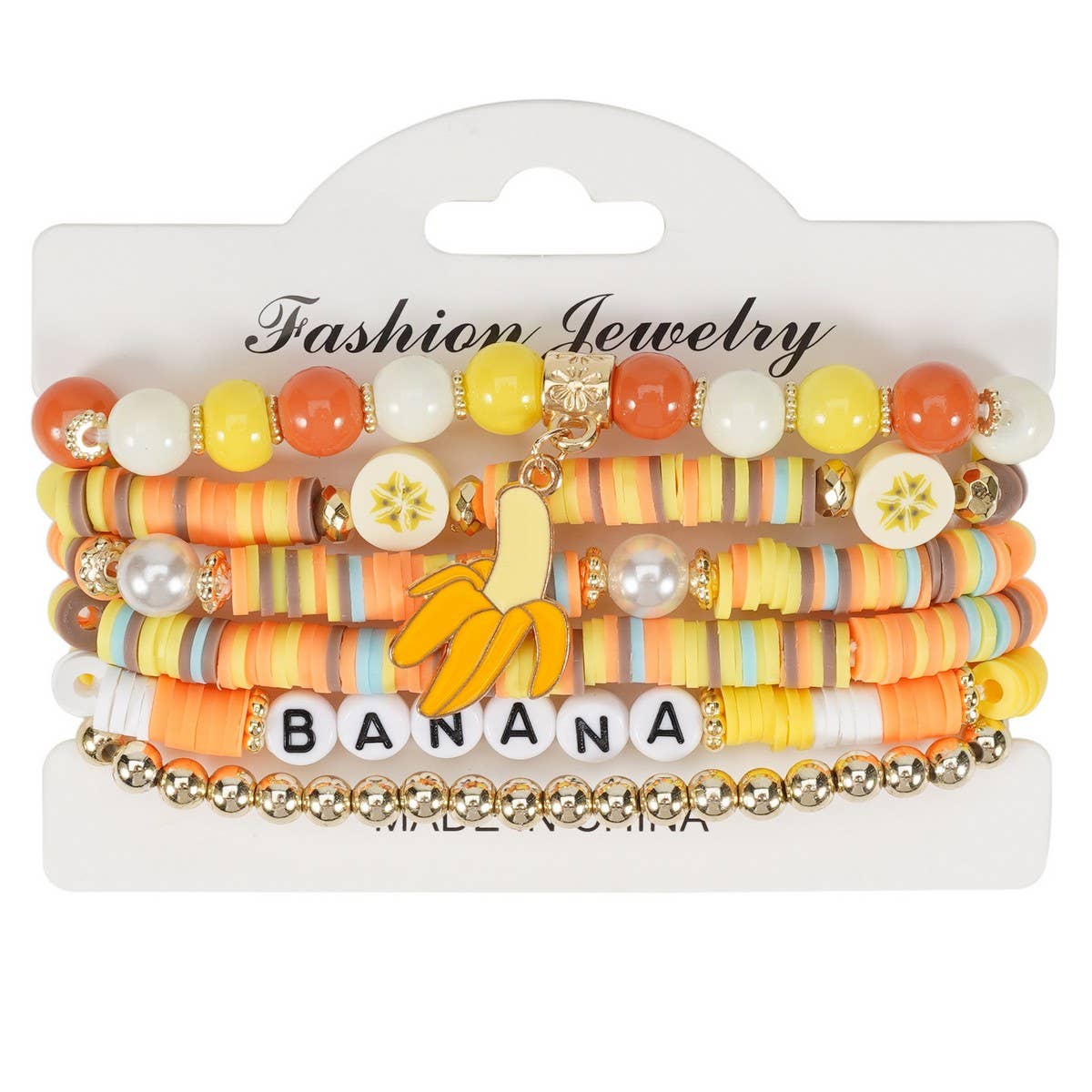 CWAJE05714_CUTE FRUIT STRAWBERRY PINEAPPLE CHARM BRACELET