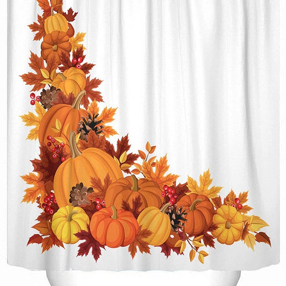 HARVEST PUMPKIN SERIES SHOWER CURTAIN