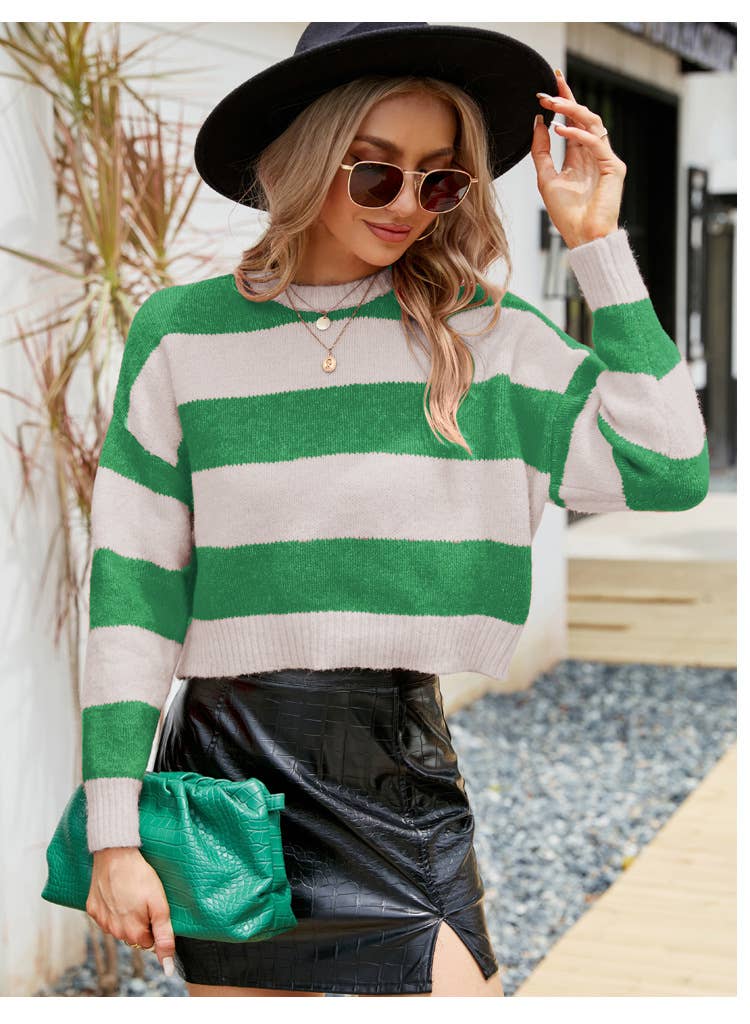 I'm wearing a striped mohair sweater