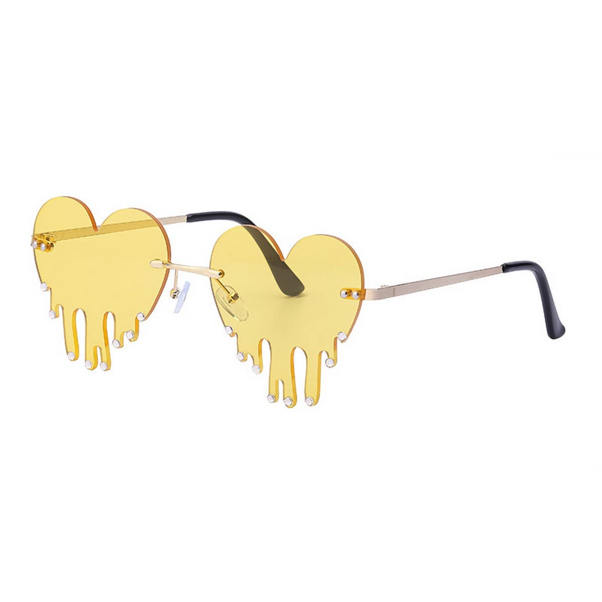 FASHIONABLE DIAMOND MELTING HEART SUNGLASSES