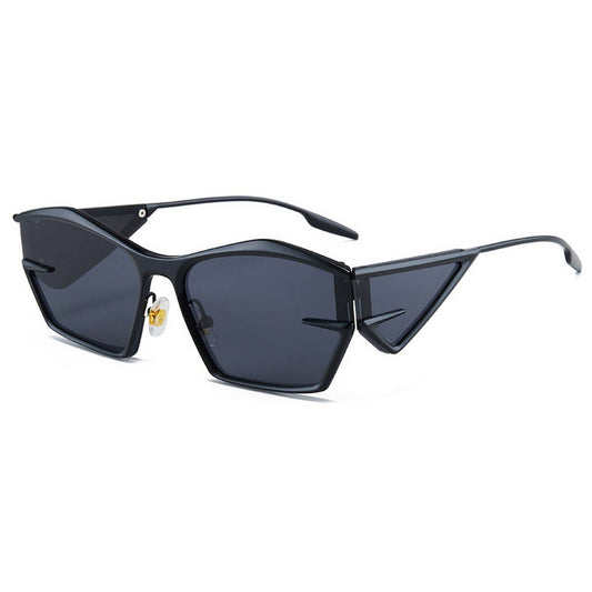 Futuristic Irregular Metal Fashion Sunglasses