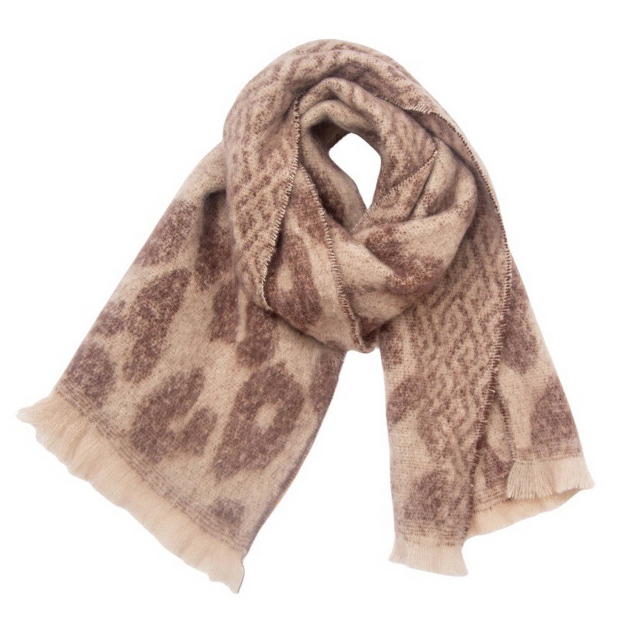 New Jacquard Leopard Print Scarf for Fall & Winter
