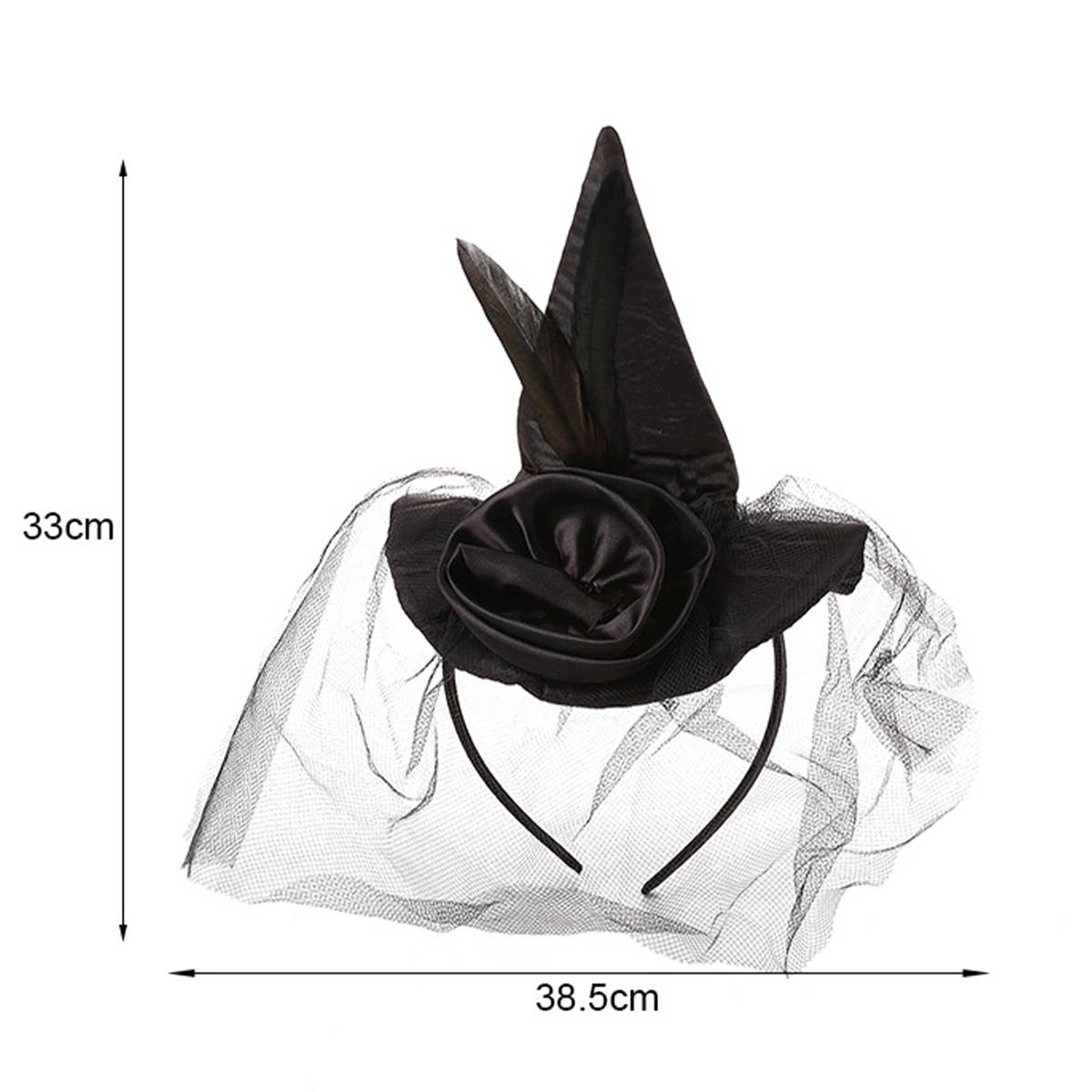 CWAH4058_CARNIVAL PARTY HALLOWEEN DANCE WITCH HAT HEADBAND