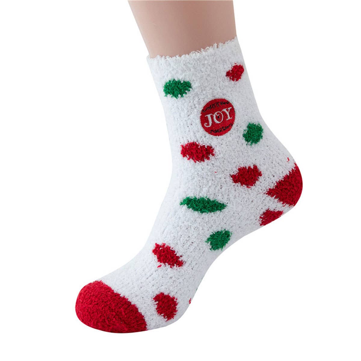 CHRISTMAS EMBROIDERY COZY SOCKS FOR WOMEN