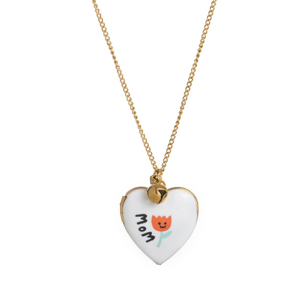 Heart Locket Oval Photo Necklace Gold Plated