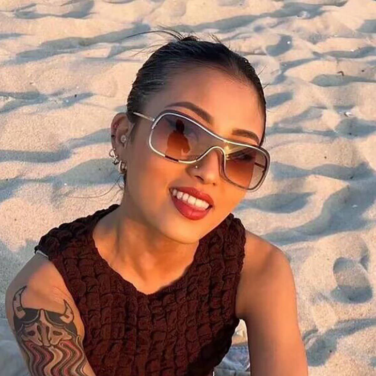 NEW HOT GIRL FASHION RIMLESS SUNGLASSES