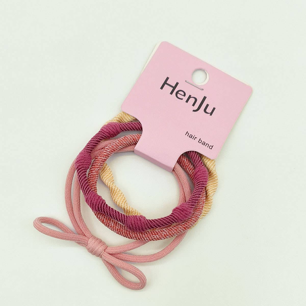 4 PIECES OF CANDY-COLORED SIMPLE HAIR TIES_CWAHA1130