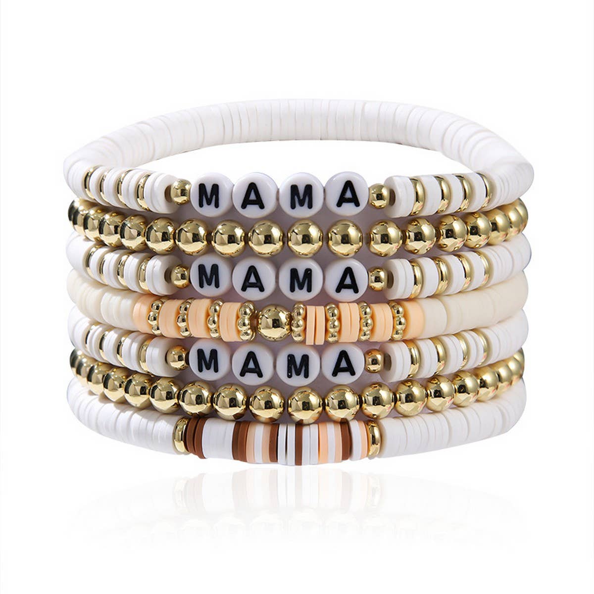 LETTER BRACELET FASHION CLAY BRACELET SET