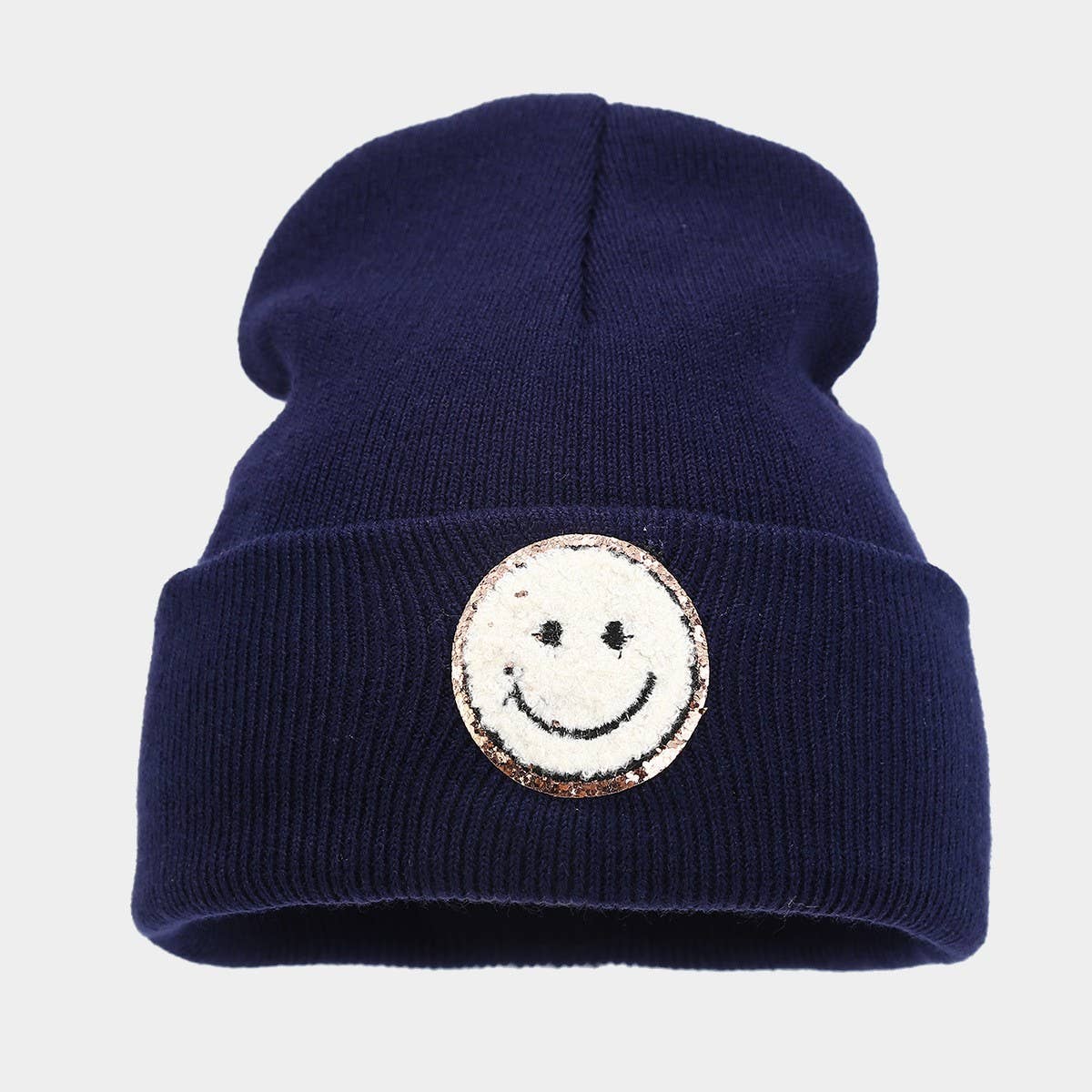 WOOL HAT TRENDY BRAND KNITTED HAT  SMILEY FACE_CWAH2081