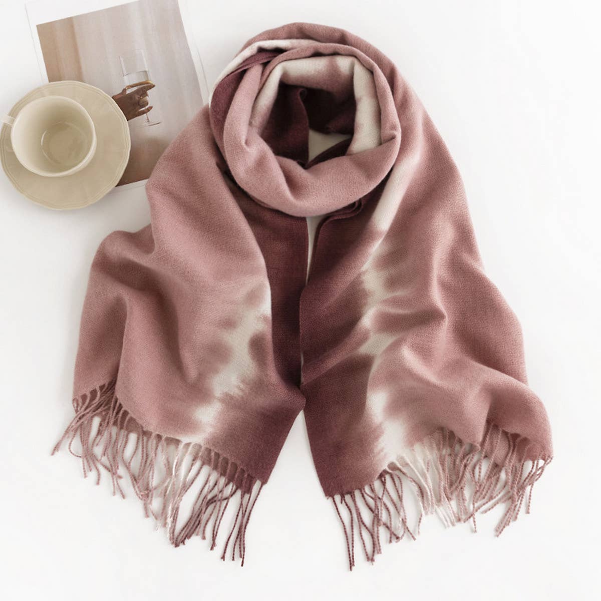 Chic Cashmere Feel Scarf - Faux Wool Winter Shawl_CWASC0435