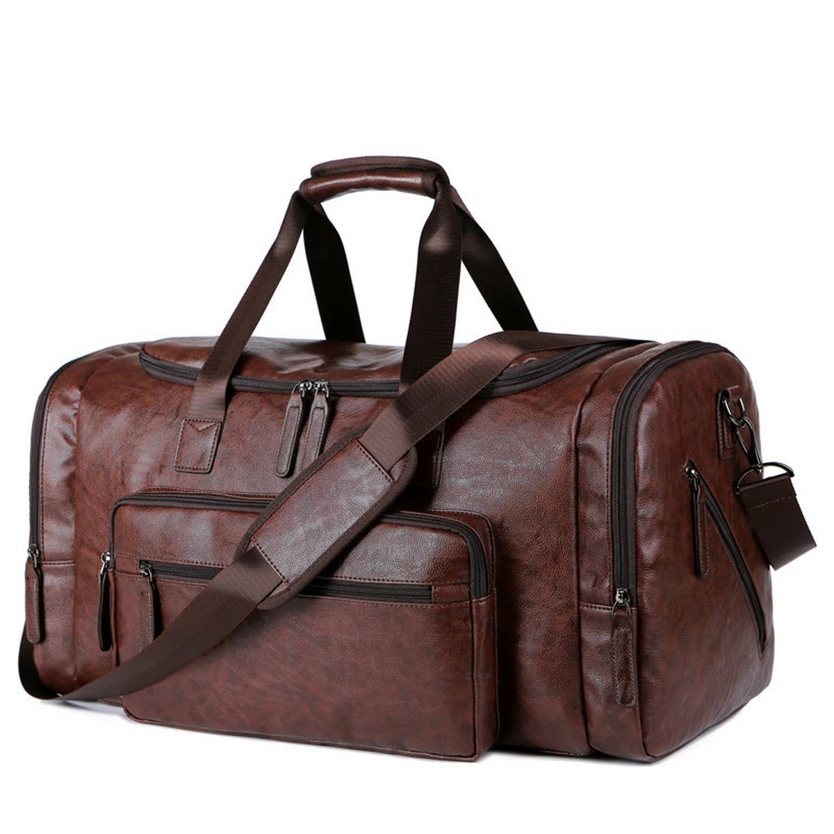 Men's PU Leather Travel Bag, Extra Large Size_CWAB5177