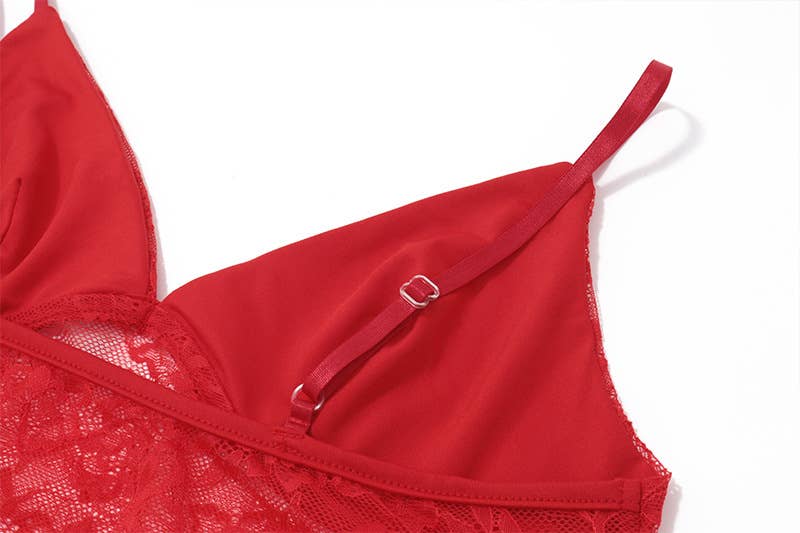 Sexy V-neck Lace Sheer Slim Fit Cami Top