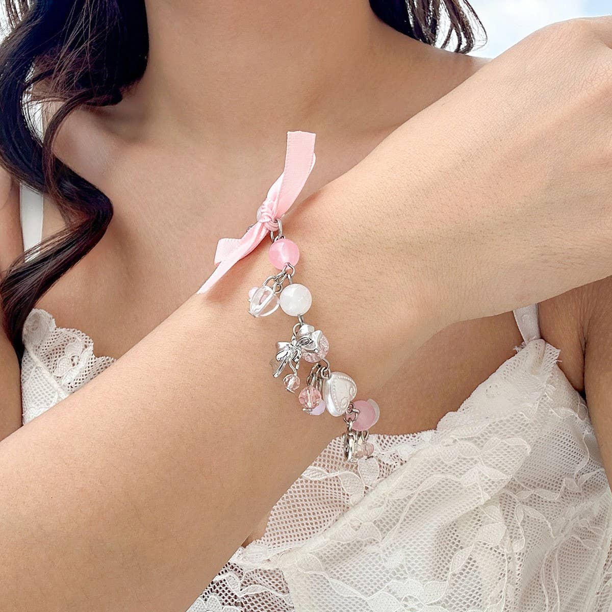 SWEET AND COOL PASTORAL STYLE BOW TASSEL BRACELET