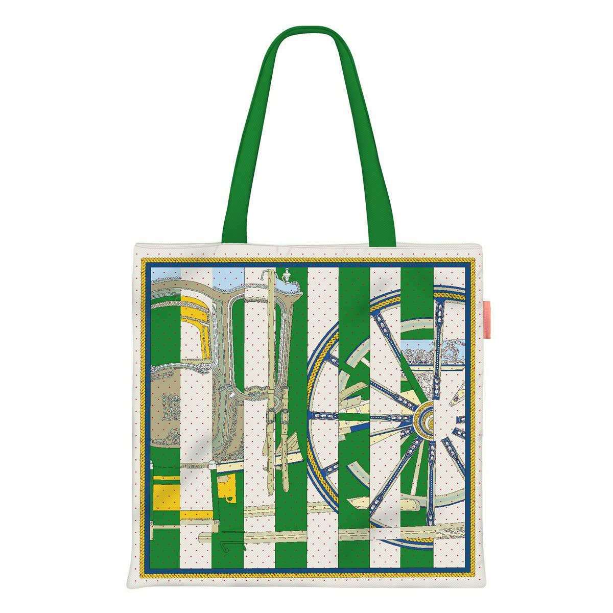 Colorblock Carriage Canvas Tote for Women_CWAB5130