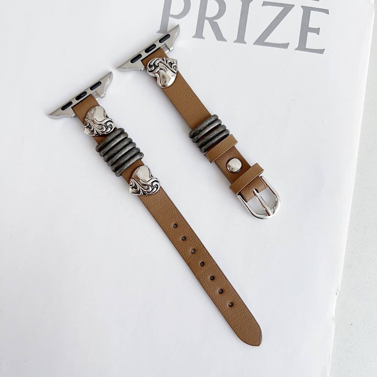 IWATCH9-1 14MM HEART LEATHER STRAP FOR APPLE WATCH