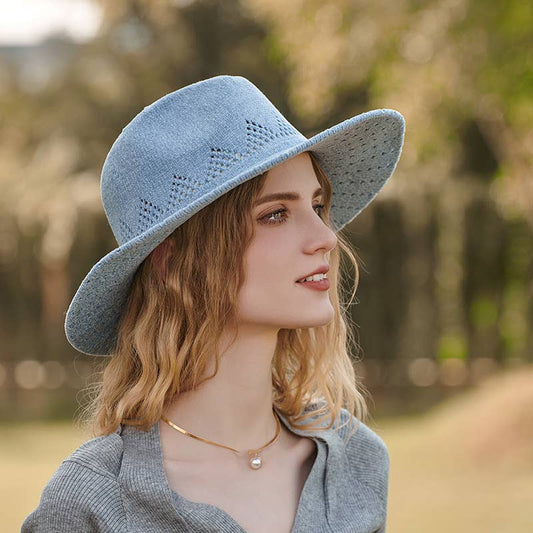 WOMEN RETRO HOLLOW PANAMA HAT_CWAH0586