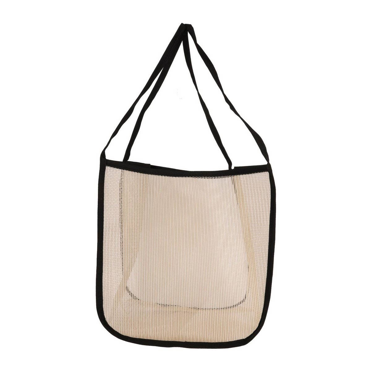 MESH BEACH BAG SHOULDER TOTE HANDBAG_CWAB1700