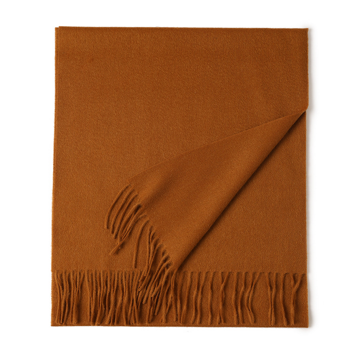Unisex Wool Scarf ? Soft Solid Color with Tassels