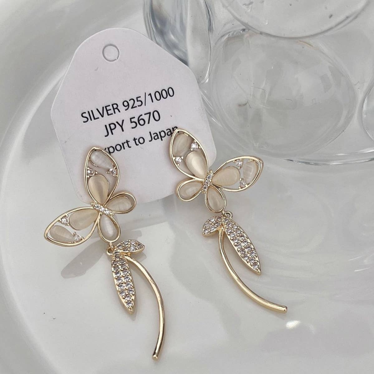 UNIQUE BUTTERFLY TASSEL LONG EARRINGS