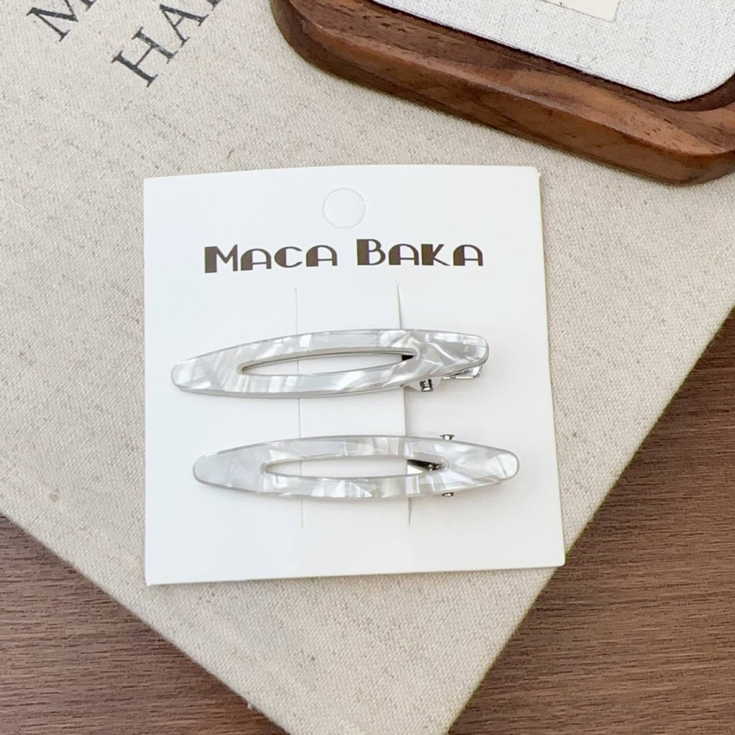 Small niche simple hollow willow acetic acid metal hairpin