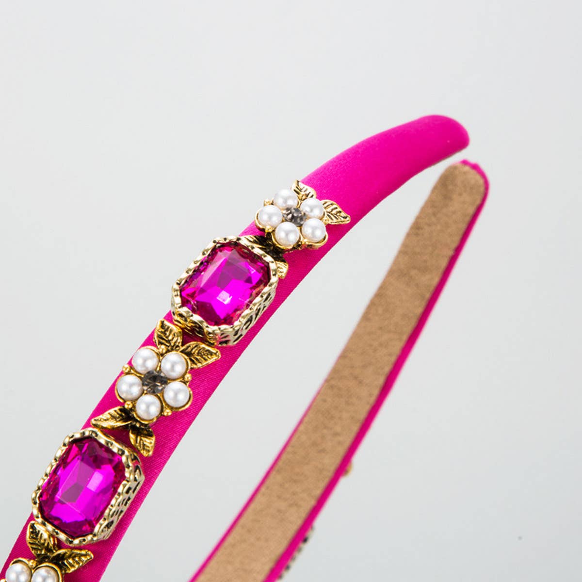 RETRO SIMPLE DIAMOND PEARL HEADBAND_CWAHA1980