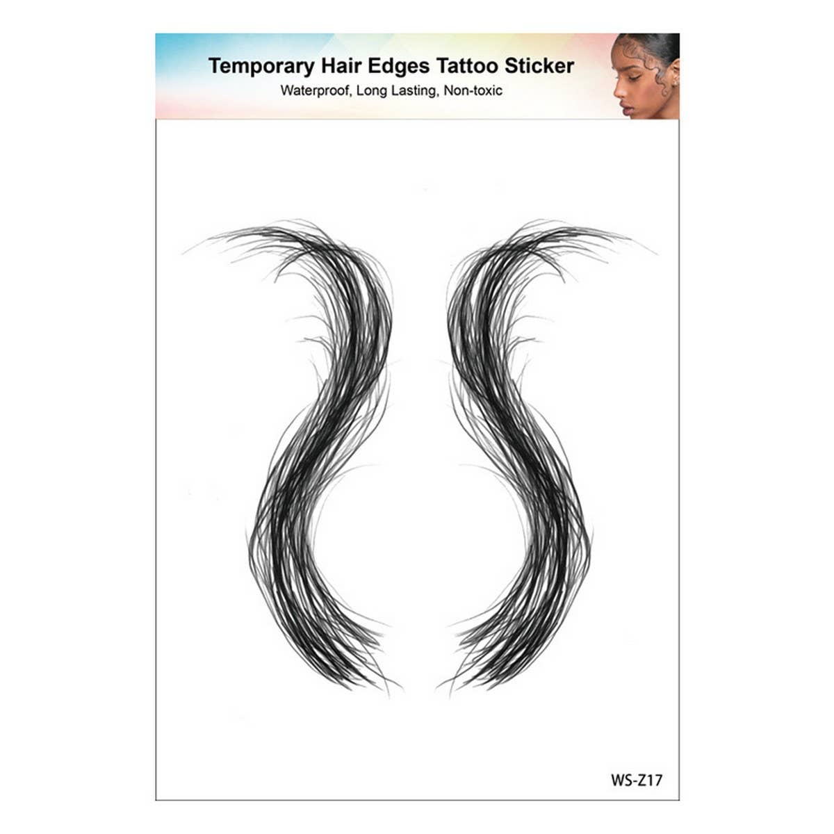 Baby Hairline Tattoo Stickers for Forehead Bangs_CWMM8336