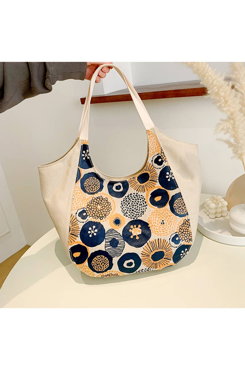 MODERN PATTERNED CASUAL CANVAS SHOULDER BAG_CWAB0511