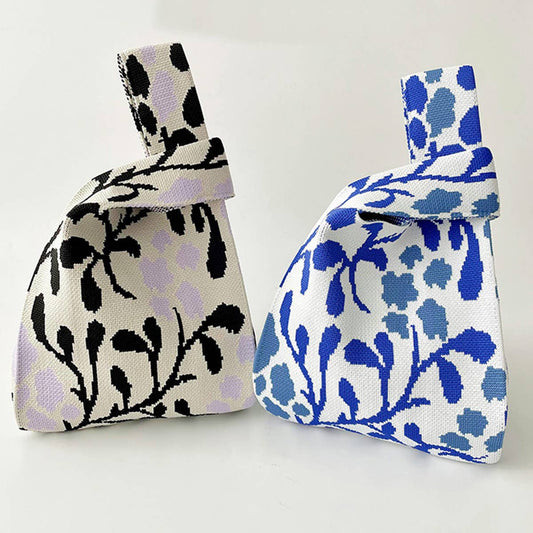 FLORAL LARGE CAPACITY KNITTED SHOULDER TOTE BAG_CWAB1517