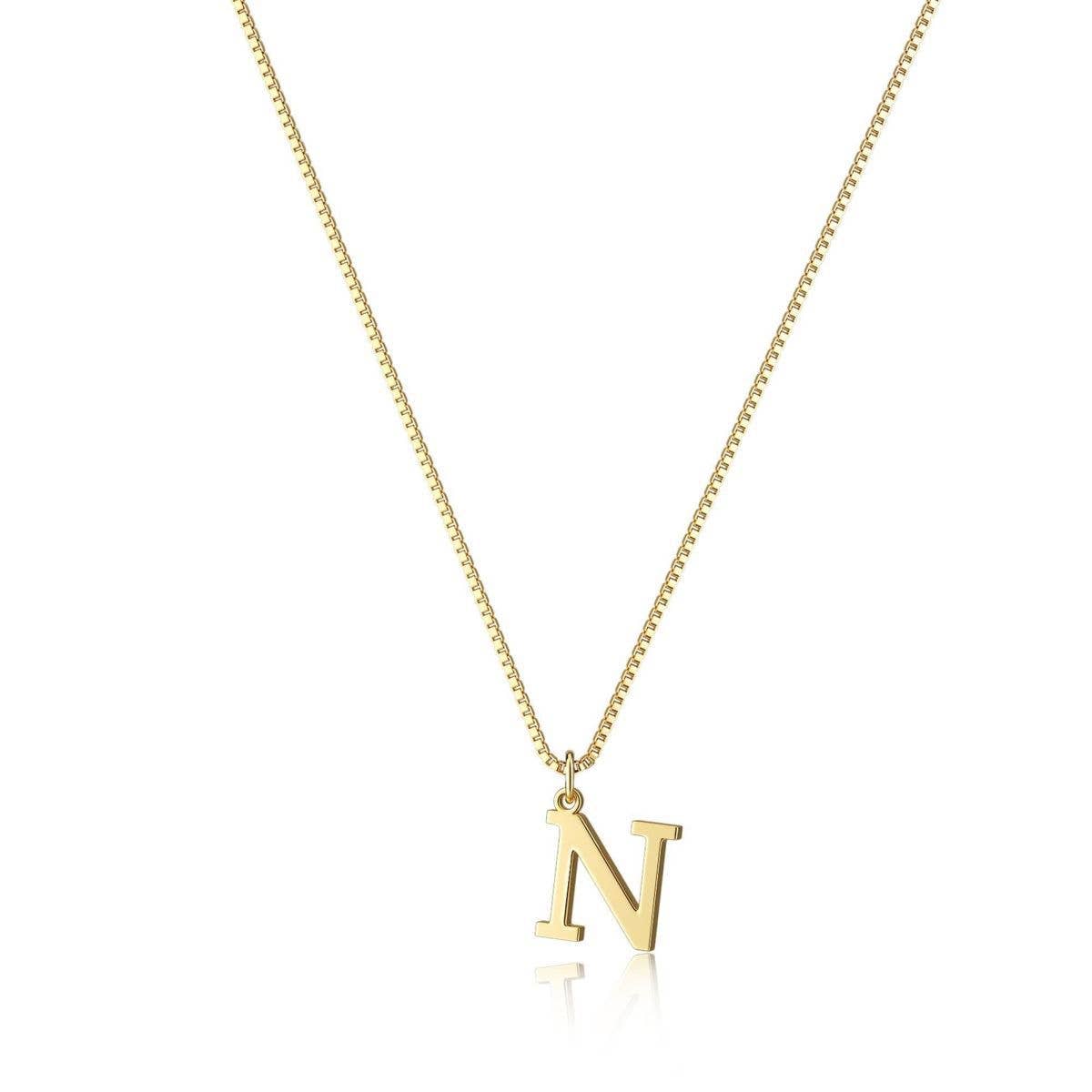 Simple and fashionable glossy 26-letter necklace