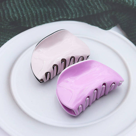 SEMI-CIRCULAR ELEGANT SOLID COLOR HAIRPIN