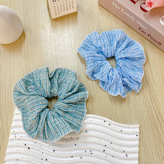 SMALL FLORAL PLEATED VERSATILE HAIR TIE_CWAHA1093