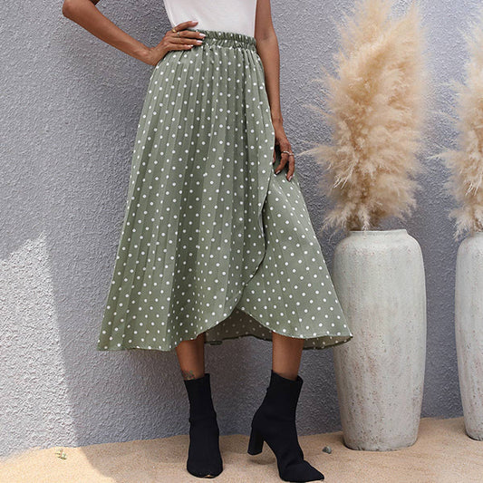 Irregular polka-dot skirt