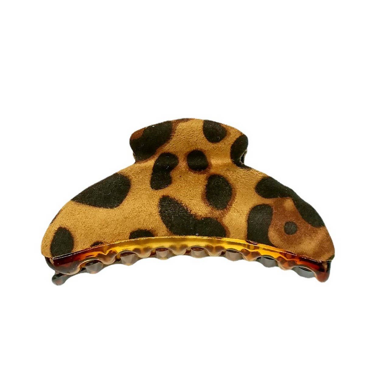 Elegant Leopard PU Leather Hair Claw Clip
