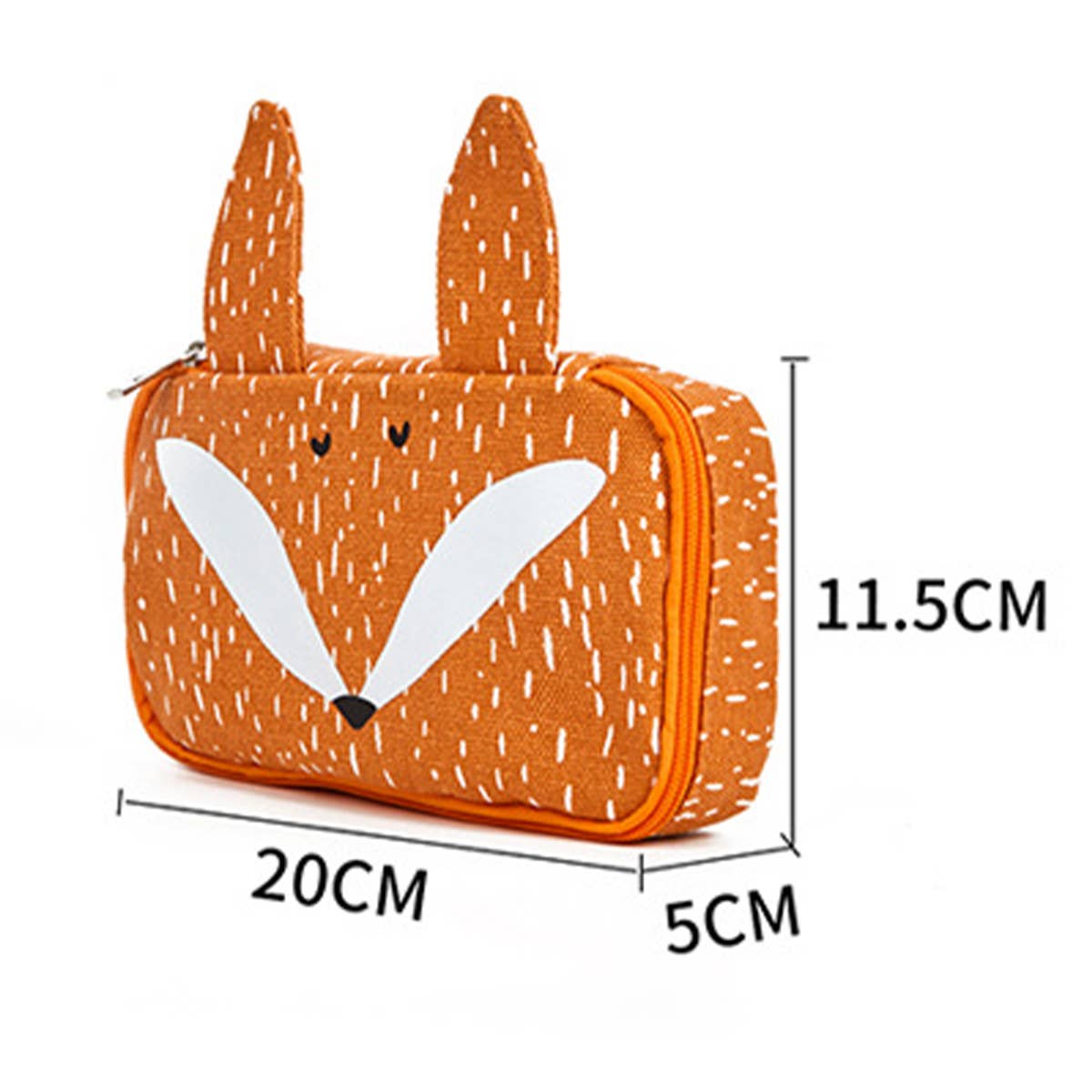 ANIMAL PATTERN PRINTED CUTE CANVAS MAKEUP BAG_CWAB1440