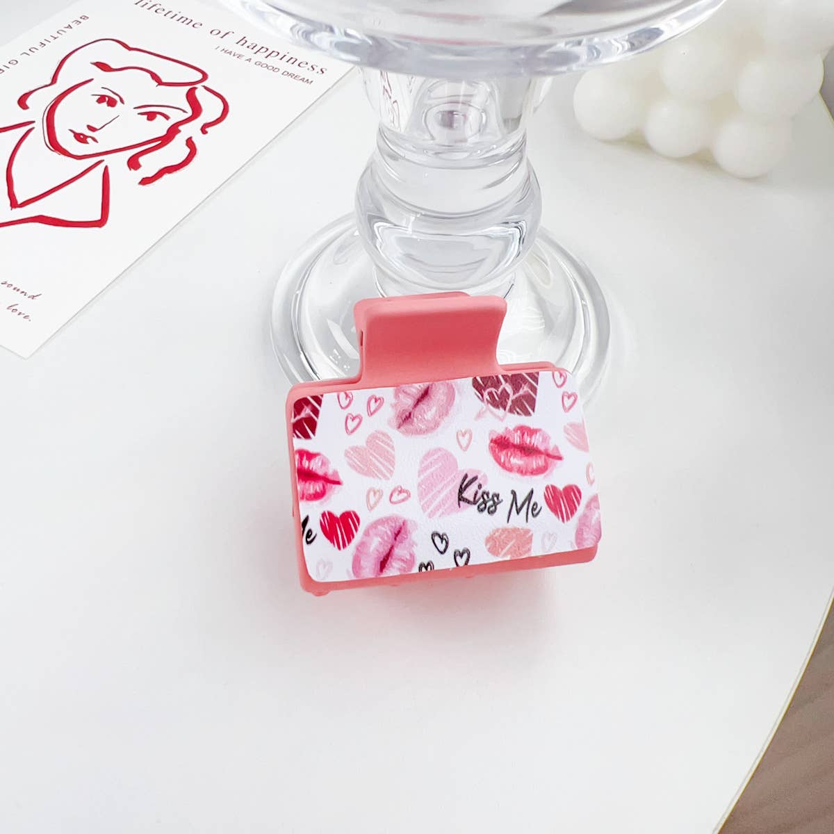 Romantic love plastic hairpins Valentine's Day