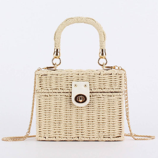 DUAL-PURPOSE LEISURE PAPER ROPE WOVEN BAG_CWAB4713