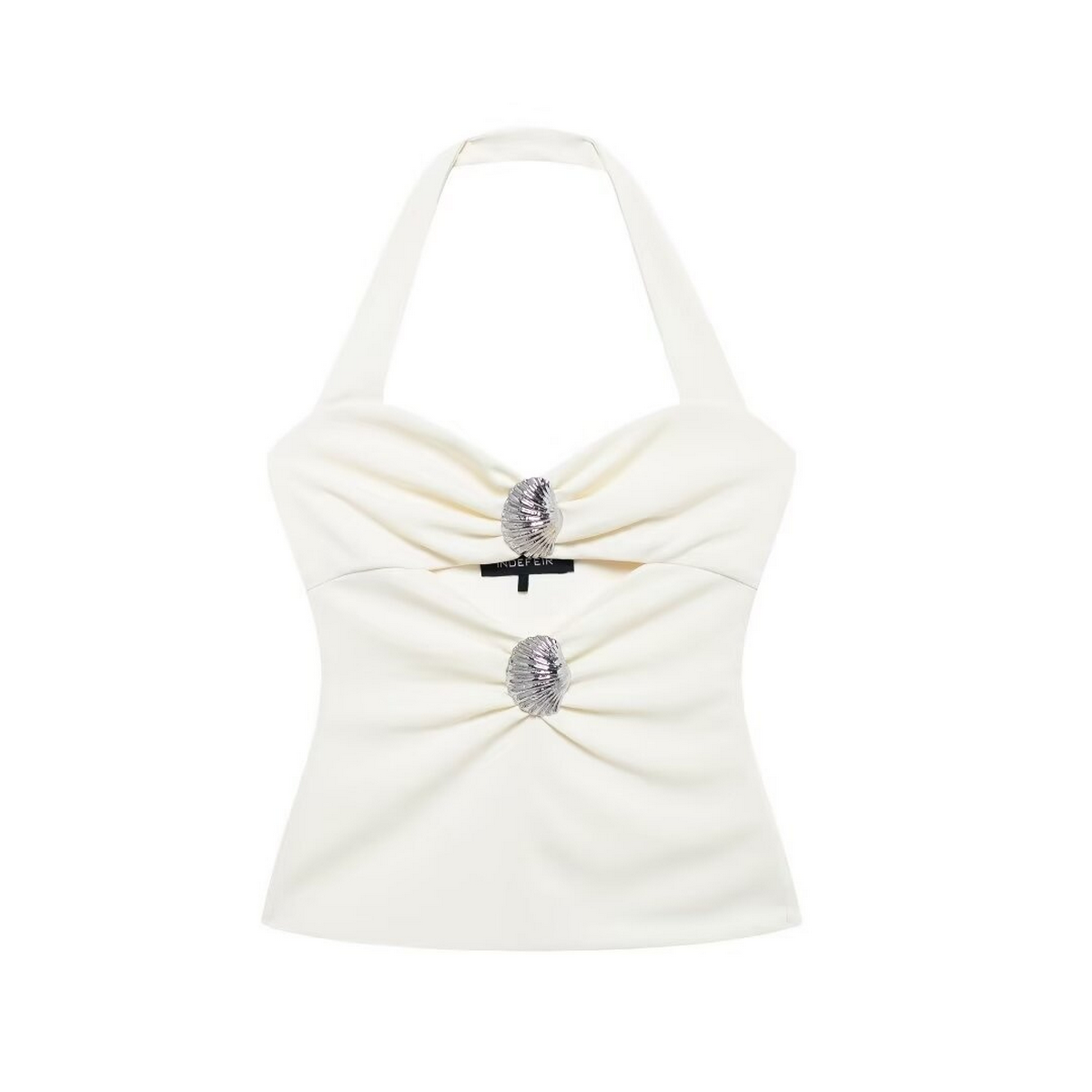 Halter Neck Top ? Shell Accent French Design