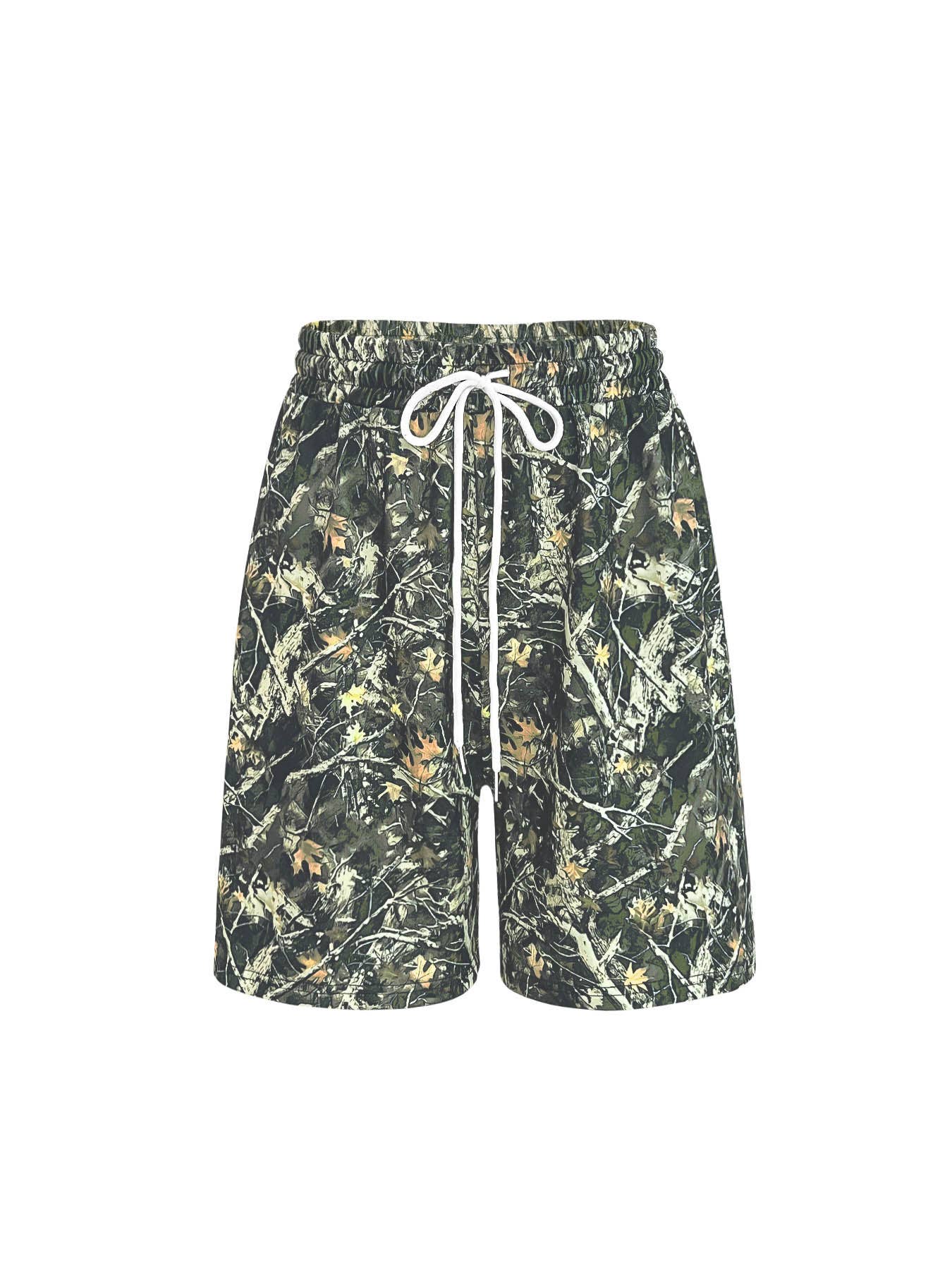 Branch camouflage printed shorts