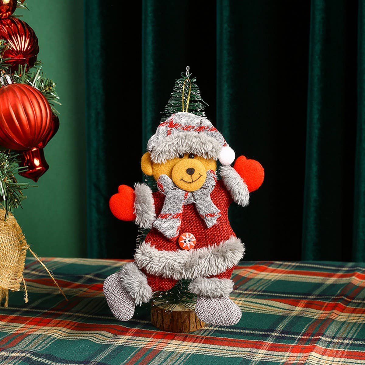 CHRISTMAS CLOTH FIGURINE CHRISTMAS TREE PENDANT