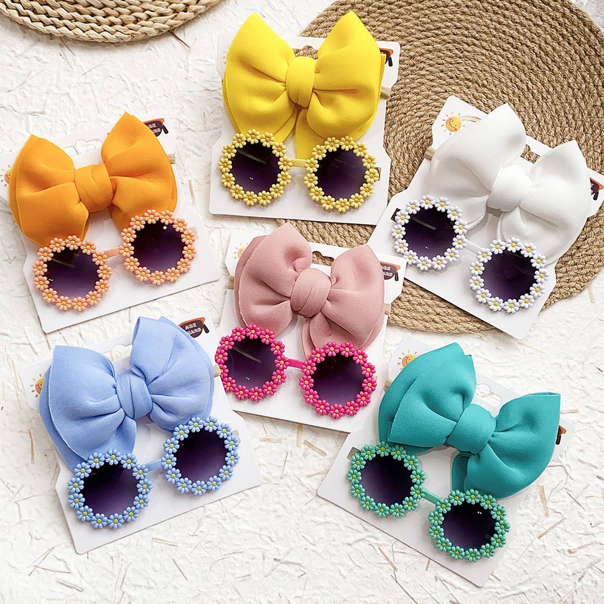 Summer Bow Headband & Sunglasses Set for Kids_CWAHA6744