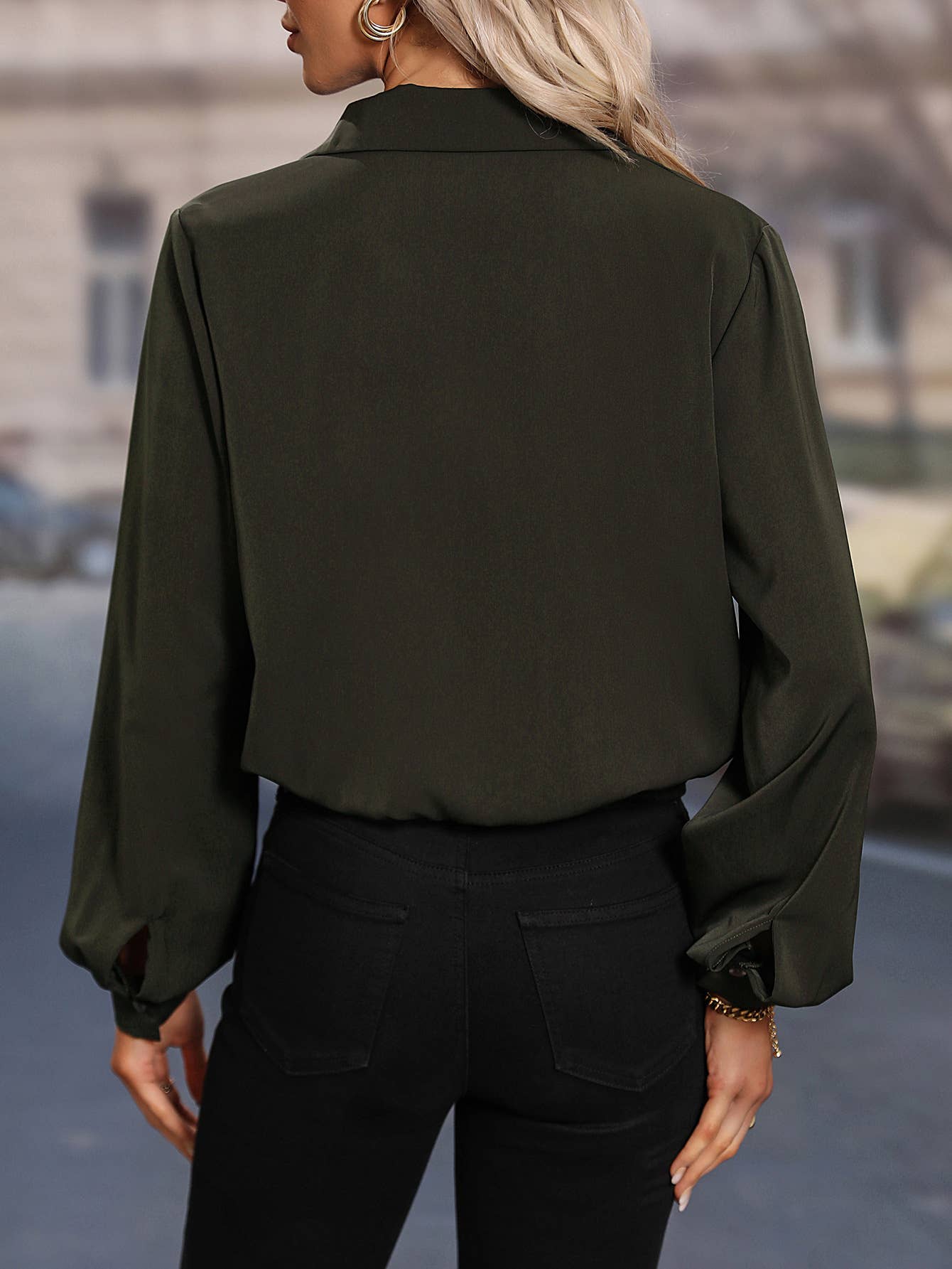 SUIT COLLAR LONG SLEEVE STYLE SHIRT