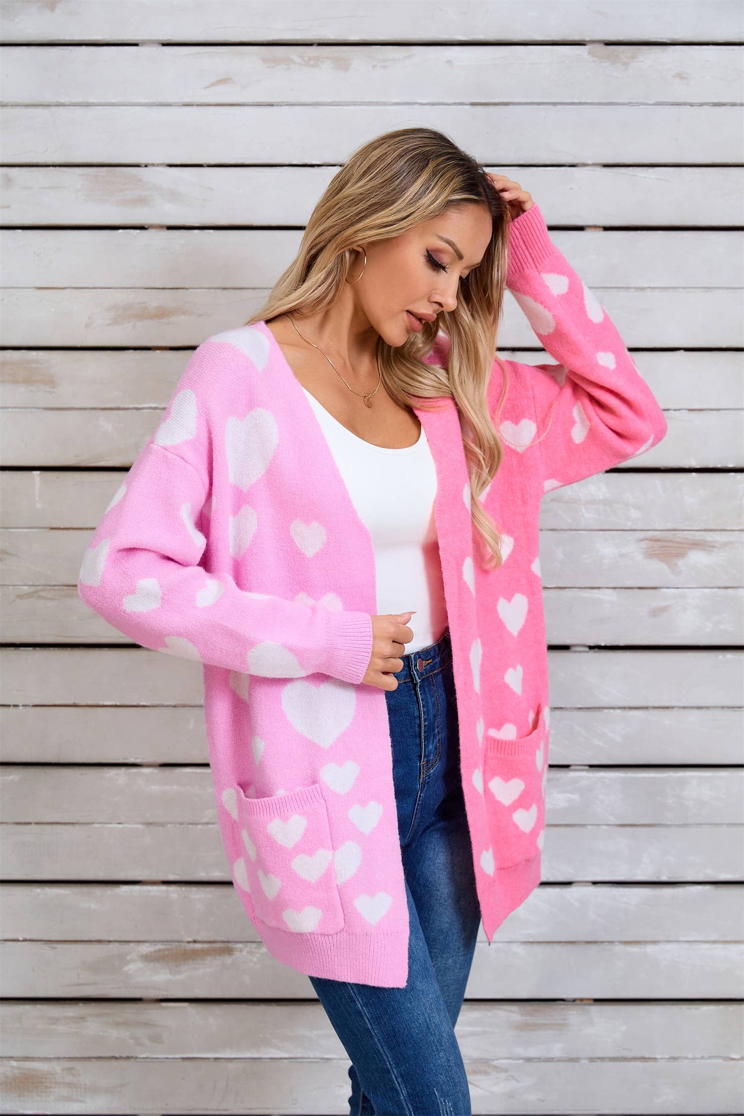 VALENTINE'S DAY LONG CARDIGAN LOVE SWEATER