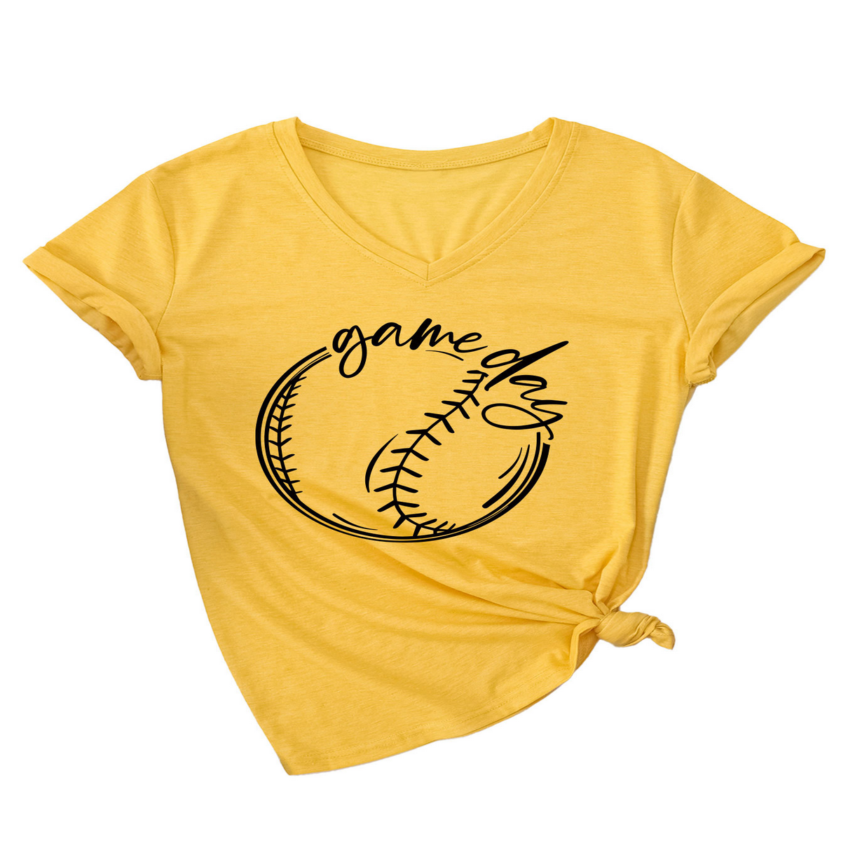Casual Women??¢s Tee ??Game Day V-Neck Design_CWTTS1535