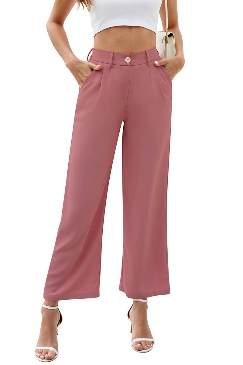 CWBLP1802_WIDE-LEG HIGH WAIST BELT POCKET TROUSERS