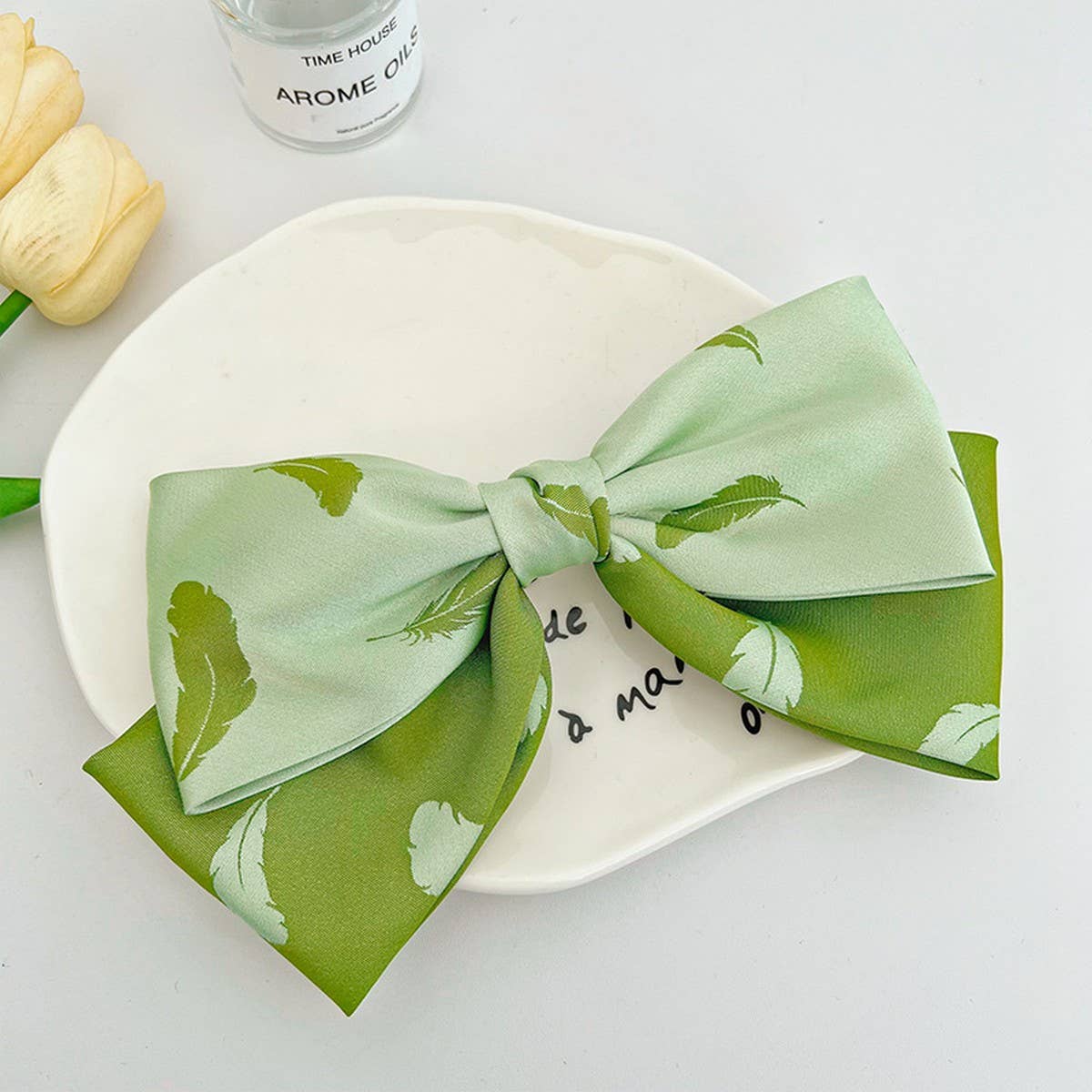 FRENCH GIRL SWEET PRINTED BOW HAIRPINS_CWAHA1191