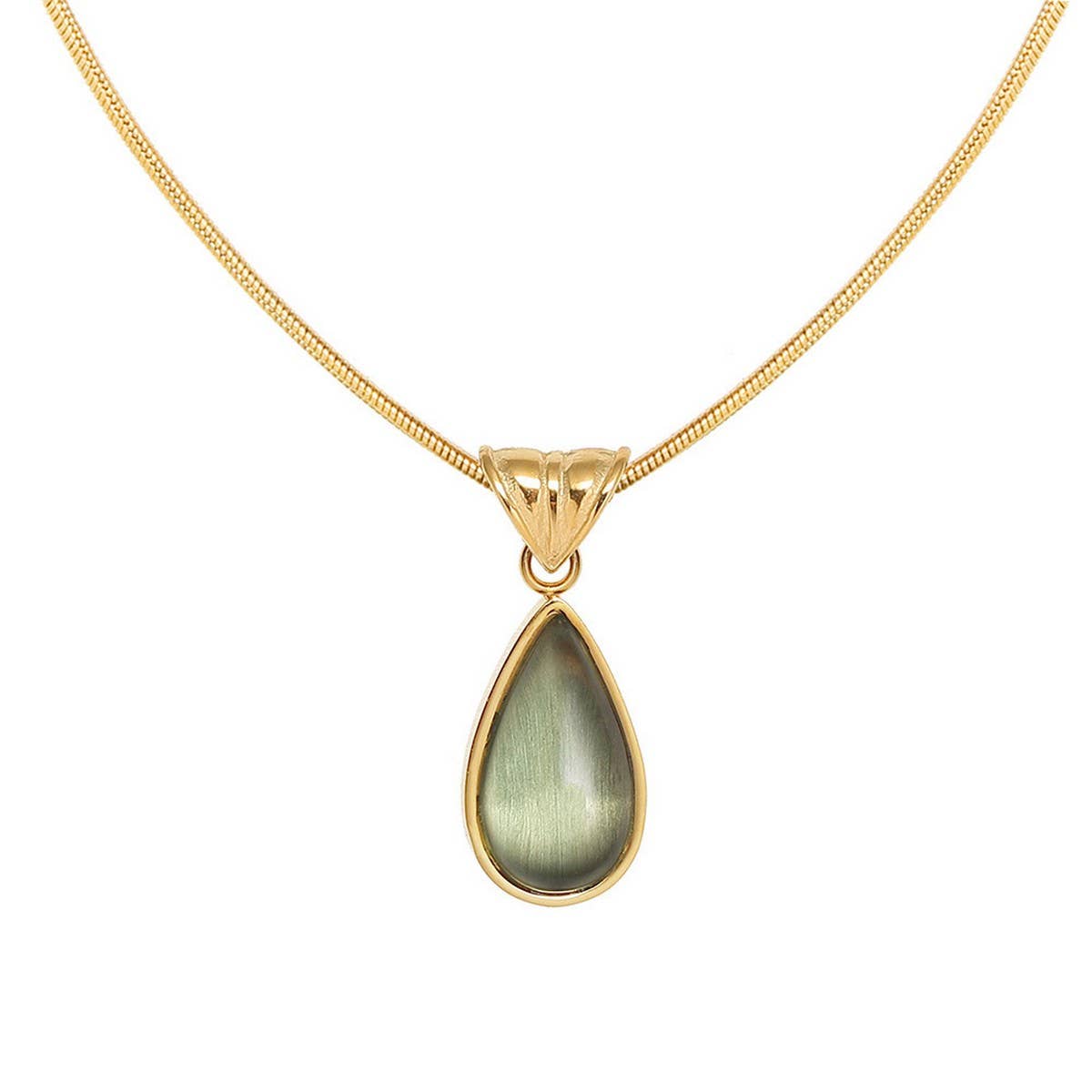 NICHE FRENCH WATER DROP BLUE OCEAN NECKLACE_CWAJE1605